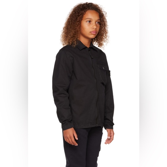 NWT Stone Island Junior Kids Black Cotton Jacket Size 12Y - Picture 5 of 16